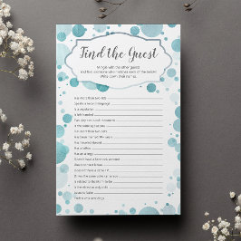 "ゲストを見つける"新しいトレンディーおもしろいベビーシャワーゲーム