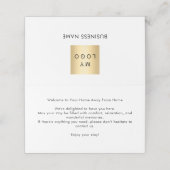 ゲストウェルカムホテルルームカード プレイスカード (外部開封)