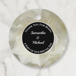 ゲストエレガントサンキューホワイトローズフォト結婚ズ フェイバータグ