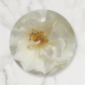 ゲストエレガントサンキューホワイトローズフォト結婚ズ フェイバータグ (裏面)