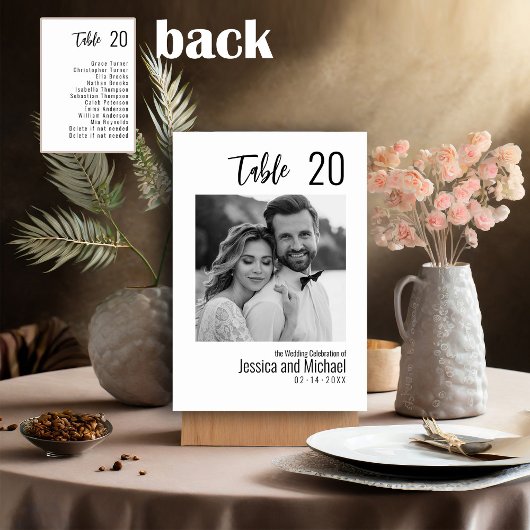 💍ゲストエレガントリスト付きミニマリスト テーブルナンバー