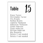 💍ゲストエレガントリスト付きミニマリスト テーブルナンバー (正面)