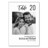 💍ゲストエレガントリスト付きミニマリスト テーブルナンバー (正面)