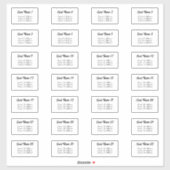 ゲストエンベロープ住所28スクリはっきりしたプトエレガントの種類 シール (シート)