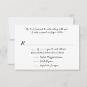 ゲストカウントメニュー応答ブラックカードとホワイトカード 招待状 (正面)