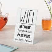 ゲストカスタム用のWiFiネットワークパスワードの署名 台座サイン (インサイチュ)