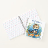 ゲストギフトリストベビーオッターボーイベビーシャワー ノートブック (内部)