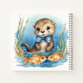 ゲストギフトリストベビーオッターボーイベビーシャワー ノートブック (裏面)