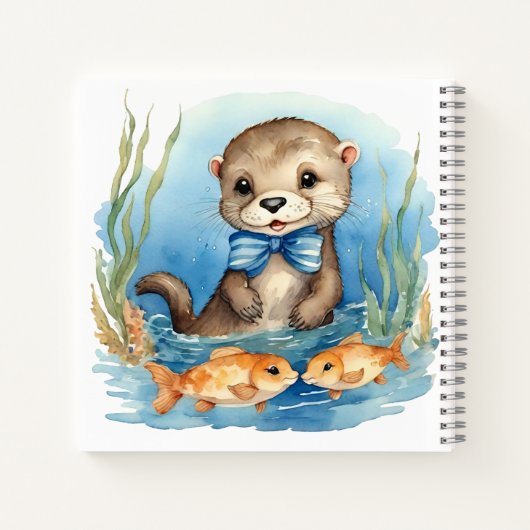 ゲストギフトリストベビーオッターボーイベビーシャワー ノートブック (裏面)