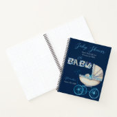 ゲストギフトリストベビーキャリッジボーイ赤ちゃんシャワー ノートブック (内部)