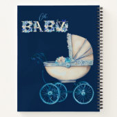 ゲストギフトリストベビーキャリッジボーイ赤ちゃんシャワー ノートブック (裏面)