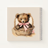 ゲストギフトリストベビーベアーガールベビーシャワー ノートブック (裏面)