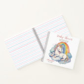 ゲストギフトリストベビーユニコーンガールベビーシャワー ノートブック (内部)