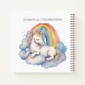 ゲストギフトリストベビーユニコーンガールベビーシャワー ノートブック (裏面)