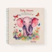 ゲストギフトリスト赤ちゃんシャワー ノートブック (正面)