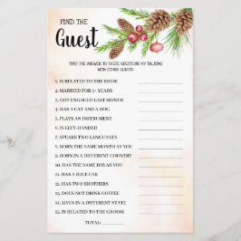 ゲストクリスマスブライダルシャワーゲームカードの検索 チラシ