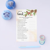 ゲストクリスマスブライダルシャワーゲームカードの検索 チラシ (シングル)