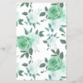 ゲストグリーンローズブライダルシャワーゲームカードの検索 チラシ (裏面)