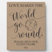 ゲストグローブ結婚のテーブル記号 フォトプラーク (正面)