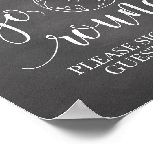 ゲストグローブ結婚のテーブル記号 ポスター (角)