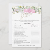 ゲストゲームワイルドフラワーブライダルシャワーカードの検索 招待状 (正面)