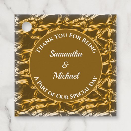 ゲストサンキューシルバークリンクメタル結婚ズ フェイバータグ (正面)