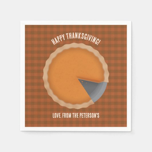 ゲストサンクスギビングパイディナーパーティー スタンダードカクテルナプキン (正面)