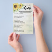 ゲストサンフラワーズブライダルシャワーゲームカードの検索 チラシ (ハンドル)