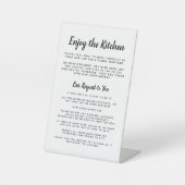 ゲストザキッ楽しむチンシンプルハウスのルール 台座サイン (正面)