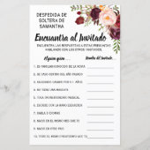 ゲストシャワー英語ゲームを見スペインのつける (裏面)