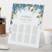 ゲストシーティングチャートポインセチアフローラターコイズ 台座サイン (インサイチュ)