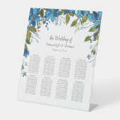 ゲストシーティングチャートポインセチアフローラターコイズ 台座サイン (正面)