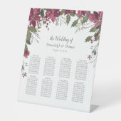 ゲストシーティングチャートポインセチアフローラ緋色 台座サイン (正面)