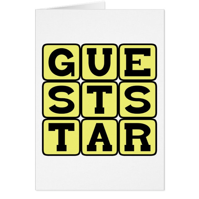 ゲストスター、注目の俳優 (正面)