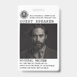 ゲストスピーカー作家イベントロゴQRコードフォトID バッジ