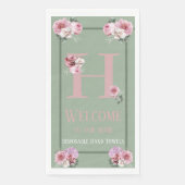 ゲストタオル使い捨て春はこちらパーソナライズされた (正面)