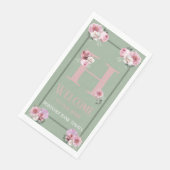 ゲストタオル使い捨て春はこちらパーソナライズされた (コーナー)