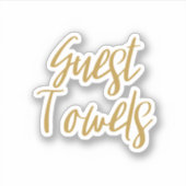 ゲストタオル収納ステッカー シール (正面)