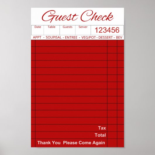 ゲストチェックウォールアートキッチンエステティックトレンディー ポスター (正面)