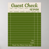 ゲストチェックウォールアートキッチンレストランポスター ポスター (正面)