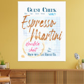 ゲストチェックレシートエスプレッソマルティーニダブルショット キャンバスプリント (インサイチュ (リビング))