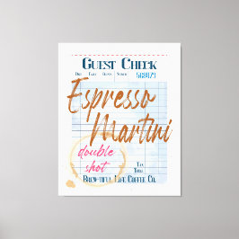 ゲストチェックレシートエスプレッソマルティーニダブルショット キャンバスプリント