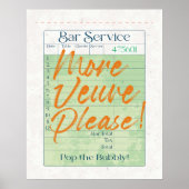 ゲストチェックレシートシャンパポップ・アートのーニュ ポスター (正面)