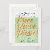 ゲストチェックレシートシャンパポップ・アートのーニュ ポストカード (正面/裏面)