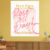 ゲストチェックレシートシャンパンロゼオールデイワイン キャンバスプリント (インサイチュ (リビング))