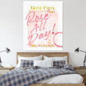 ゲストチェックレシートシャンパンロゼオールデイワイン キャンバスプリント (インサイチュ (寝室))