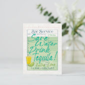 ゲストチェックレシート救ウォータードリンクテキラサルティ ポストカード (スタンド正面)