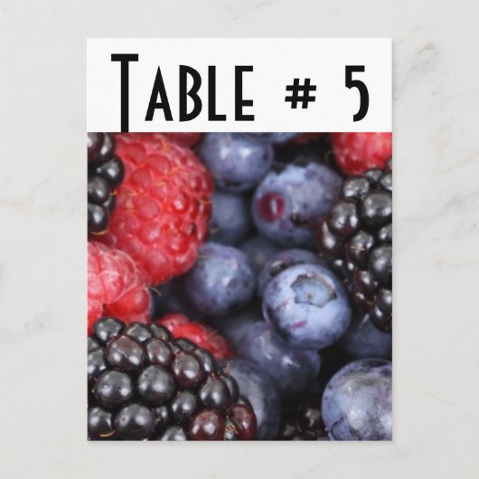 ゲストテーブル番号 ポストカード (正面)