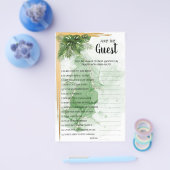 ゲストトロピカルブライダルシャワーゲームカードの検索 チラシ (シングル)