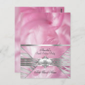 ゲストネームカードピンクスウィート16 ポストカード (正面/裏面)